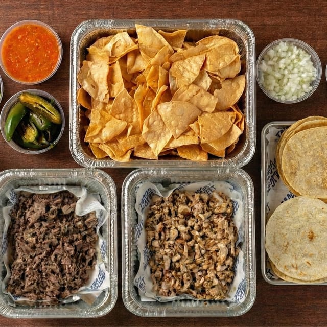 Tray of 1 Pound (lb.) of Mixed Carne Asada and Kitchen..